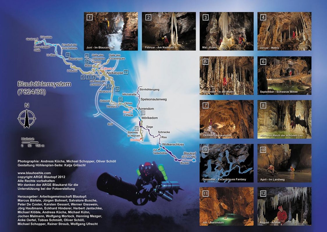 Höhlenplan zum Kalender 2013